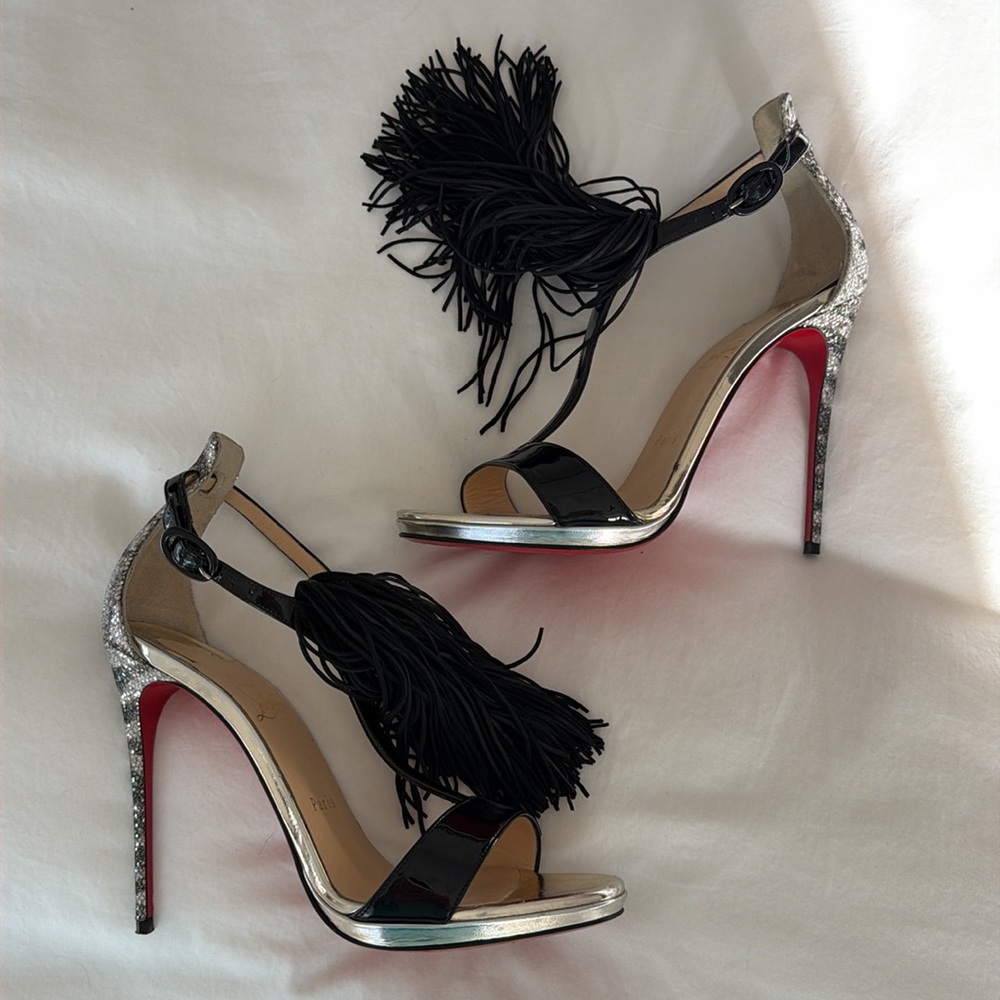 Christian Louboutin Cassanovella Fringe Heels